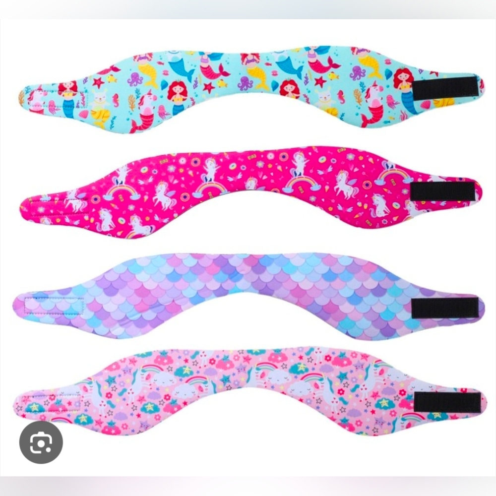 New 4 Pcs Adjustable Non Slip Waterproof Ear Protection Headbands For Girls